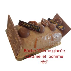 Bûche glacée Caramel et Pomme Rôti (6/8 parts)
